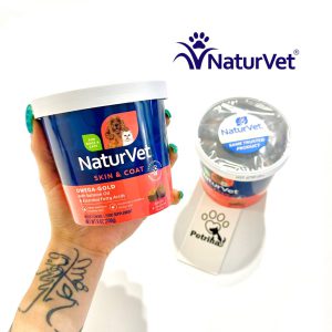 مکمل تقویت پوست و موی سگ و گربه امگا گُلد نچر وت (آمریکایی) | 90 عدد NaturVet® OMEGA-GOLD Soft Chews for Dogs and Cats
