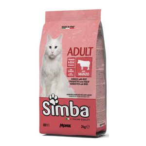 غذای گربه مونژه Simba | گوشت گوساله | 400 گرم  Monge Simba Adult Cat kibbles with Beef