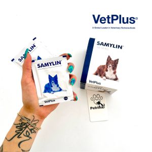 مکمل SAMYLIN برند Vet Plus (انگلیسی) | تخصصی سلامت کبد سگ | نژاد متوسط و بزرگ (10 - 30 کیلو) | ساشه 4 گرمی Vet Plus SAMYLIN® Medium Breed Sachets