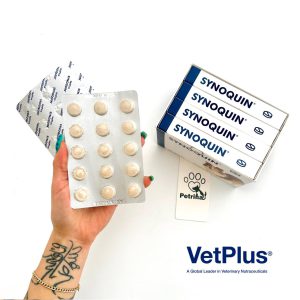 مکمل تخصصی سلامت مفاصل سگ SYNOQUIN برند Vet Plus (انگلیسی) | نژاد متوسط Vet Plus SYNOQUIN® Medium Breed Tablets
