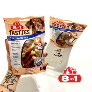 تشویقی دنتال سگ 8in1 غنی شده با کلسیم | مناسب نژاد کوچک 8in1 Tasties Calcium Bones