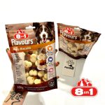 تشویقی سگ 8in1 Flavours Meaty Biscuits | بیسکویت گوشتی با طعم‌های مرغ، گاو و خوک | مناسب تمام نژادها