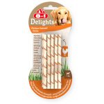 تشویقی دنتال سگ 8in1 Delights مدادی با طعم مرغ | 10 عدد | همه نژادها 8in1 Delights Chicken Twisted Sticks | Dental treats for Dogs