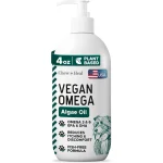 روغن امگا3 سگ وگان برند Chew + Heal (آمریکایی) | تقویت کننده پوست و مو | 237 میلی‌لیتر Vegan Single Ingredient EPA & DHA Omega-3 Algae Oil Skin & Coat Supplement for Dogs