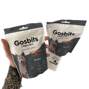 تشویقی سگ Gosbits Objective با مرغ، سالمون تازه و جلبک دریایی | 150 گرم | بهداشت دهان و دندان Gosbits Objective Functional Snack Chicken & Salmon Dental