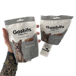 تشویقی سگ Gosbits Objective با گوشت مرغ و سالمون تازه و جلبک دریایی | 150 گرم | بهداشت دهان و دندان Gosbits Objective Functional Snack Chicken & Salmon Dental Mini