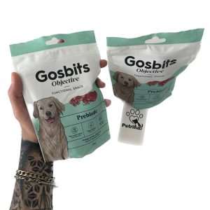 تشویقی سگ Gosbits Objective با گوشت تازه بره و پری بیوتیک | 150 گرم | مراقبتی گوارش Gosbits Objective Functional Snack Lamb Prebiotic