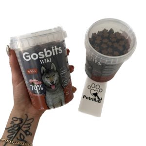 تشویقی سطلی سگ Gosbits با خرگوش و بلدرچین | 300 گرم استیکی Gosbits Wild Sticks