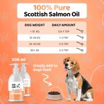 روغن سالمون سگ برند OurDogsLife |امگا 3، 6 و 9 - تقویت عملکرد مغز، قلب و سیستم ایمنی | 500 ml OurDogsLife Salmon Oil For Dogs