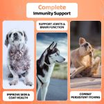 روغن سالمون سگ برند OurDogsLife |امگا 3، 6 و 9 - تقویت عملکرد مغز، قلب و سیستم ایمنی | 500 ml OurDogsLife Salmon Oil For Dogs