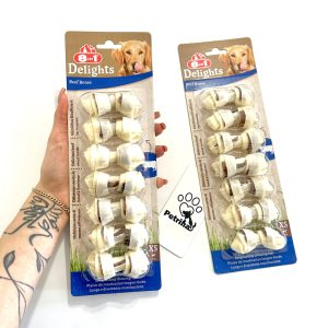 تشویقی دنتال سگ Delights 8in1 | نژاد کوچک (7 عدد) | طعم بیف Delights 8in1 Tasties Beef Bones 