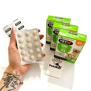 قرص ضد مدفوع خوارس سگ Stool Repel برند VETIQ Healthy | دارای پروبیوتیک و پری بیوتیک - 30 عدد VETIQ Healthy+ Stool Repel Tablets for Dogs & Puppies | Coprophagia AID | for ages 12+ weeks