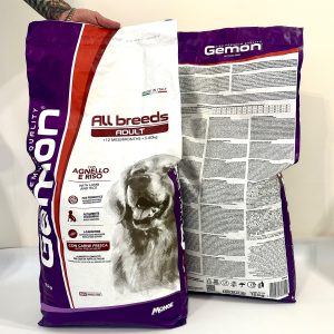 غذای سگ مونژه Gemon | گوشت بره و برنج | تمامی نژادها | 15 کیلو Monge Gemon All Breeds Adult with Lamb and Rice