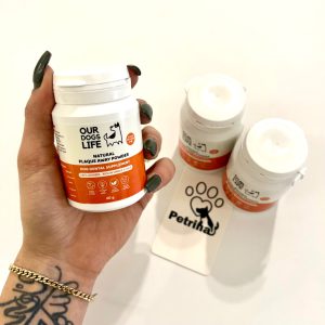 پودر ضد جرم دندان سگ Natural Plaque Away برند OUR DOGS LIFE| طبیعی و بدون نیاز به مسواک - 60 گرم OUR DOGS LIFE Natural Plaque Away Powder | Dog Dental Supplement