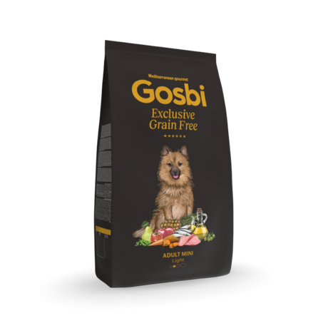 غذای خشک رژیمی سگ‌ Gosbi Exclusive | نژاد کوچک | کم چرب، طعم  بوقلمون و ماهی سفید، بدون غلات | 2 کیلو Gosbi Exclusive Light Mini Grain Free