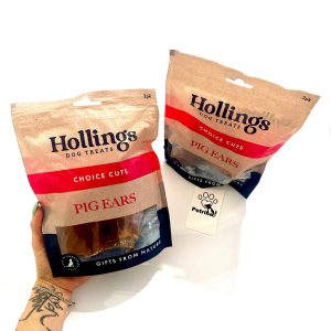 تشویقی دنتال سگ گوش خوک طبیعی Hollings Pig Ears (انگلیسی) Hollings Pig Ears Natural Dog Treat