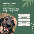 پودر پروبیوتیک و پری‌ بیوتیک سگ و گربه Pets Purest | سلامت گوارش، 100% طبیعی | 100 گرم Pets Purest Prebiotic & Probiotic Digestive Powder – 100g
