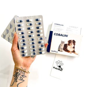ویتامین ب کمپلکس B12 سگ و گربه COBALIN® VetPlus | مناسب بیاشتهایی، مدفوع شل یا بیحالی | ورق 30 تایی
