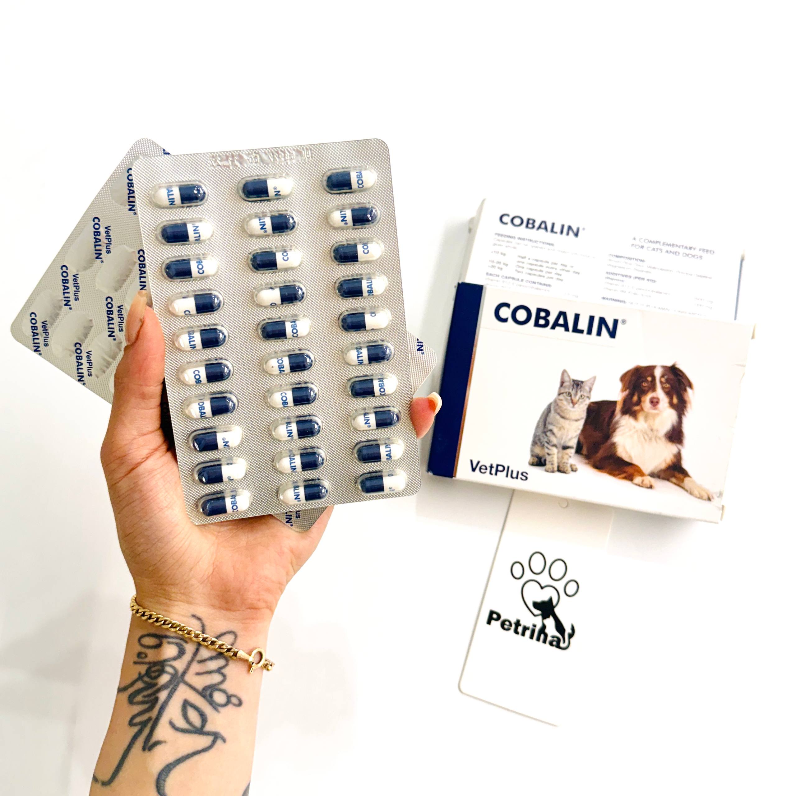 COBALIN® VetPlus ویتامین ب کمپلکس B12 سگ و گربه COBALIN® VetPlus | مناسب بیاشتهایی، مدفوع شل یا بیحالی | ورق 30 تایی