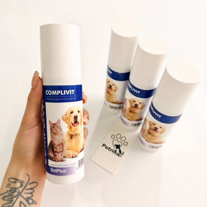 COMPLIVIT® VetPlus مولتی ویتامین سگ و گربه COMPLIVIT® VetPlus | مکمل حمایتی برای تغذیه، اشتها، انرژی و ریکاوری | 150 گرم
