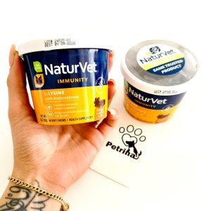 مکمل ال-لیزین گربه L-Lysine برند NaturVet | سیستم ایمنی، سلامت تنفسی و سلامت طبیعی چشم | 60 عدد NaturVet L-Lysine with Antioxidants for Cats