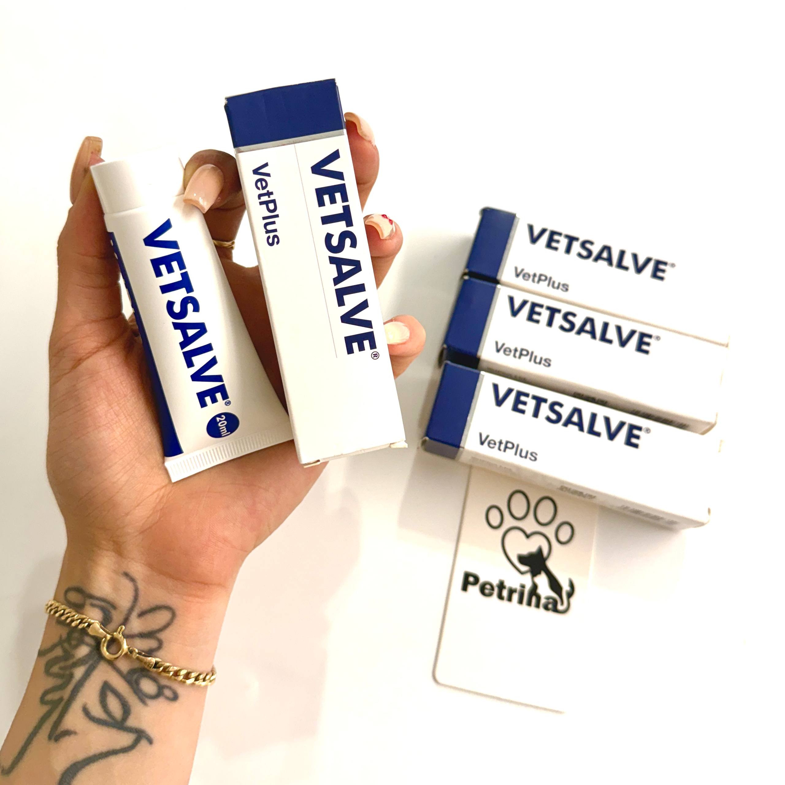 VETSALVE® VetPlus پماد VETSALVE VetPlus برای سگ و گربه | ترمیم زخم پوستی، سوختگی و تقویت سد پوستی | 20ML