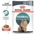 پوچ غذای مرطوب گربه رویال کنین Hairball Care در سس وزن ۸۵ گرم