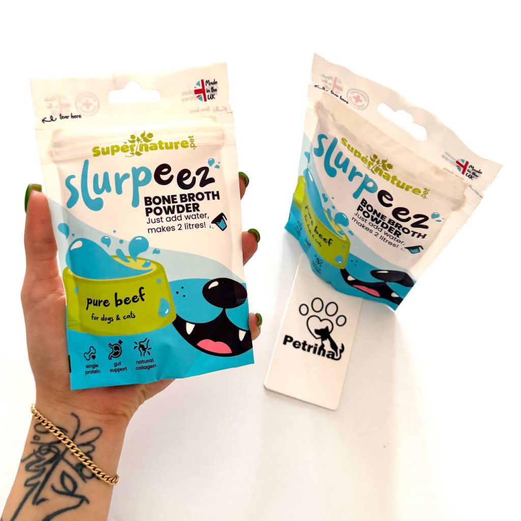 پودر آب قلم گوشت گاو Supernature Slurpeez برای سگ و گربه | کلاژن طبیعی و حمایت گوارشی | 100% خالص و طبیعی | 60 گرم Bone Broth Powders  Slurpeez Bone Broth Powder 100% Beef 60g