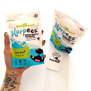 پودر آب قلم گوشت گاو Supernature Slurpeez برای سگ و گربه | کلاژن طبیعی و حمایت گوارشی | 100% خالص و طبیعی | 60 گرم Bone Broth Powders Slurpeez Bone Broth Powder 100% Beef 60g
