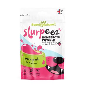 پودر آب قلم گوشت خوک Supernature Slurpeez برای سگ و گربه | کلاژن طبیعی و حمایت گوارشی | 100% خالص و طبیعی | 60 گرم Bone Broth Powders Slurpeez Bone Broth Powder 100% Pork 60g
