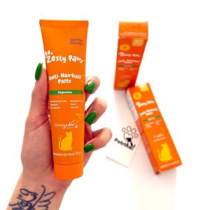 خمیر ضد گلوله مویی گربه زستی پاوز Zesty Paws Anti-Hairball Paste | طعم ماهی | ۷۵ گرم