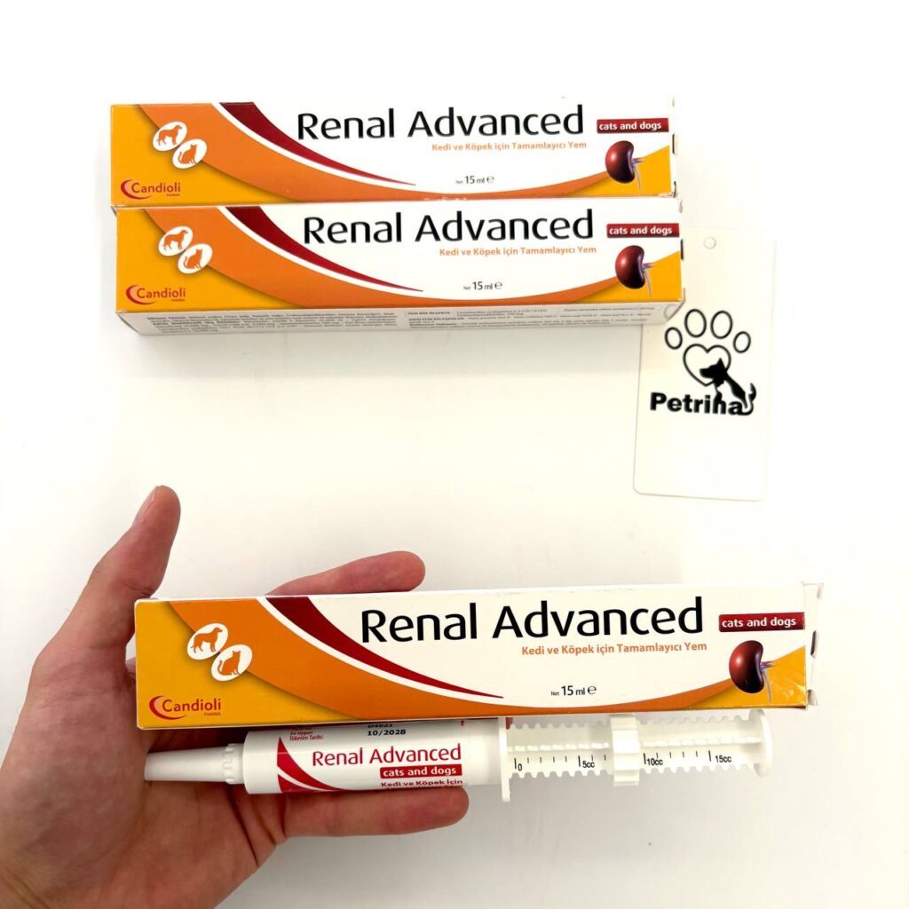 خمیر مکمل کلیه سگ و گربه Candioli Renal Advanced حجم ۱۵ میلی‌لیتر