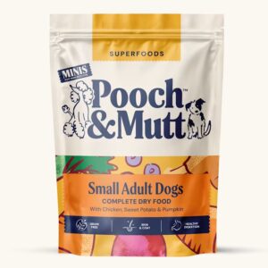 غذای خشک سگ کوچک Pooch & Mutt | مرغ، سیب‌ زمینی شیرین و کدو حلوایی، بدون غلات | 1.5 کیلو Pooch & Mutt Small Adult Dogs Complete Dry Food 