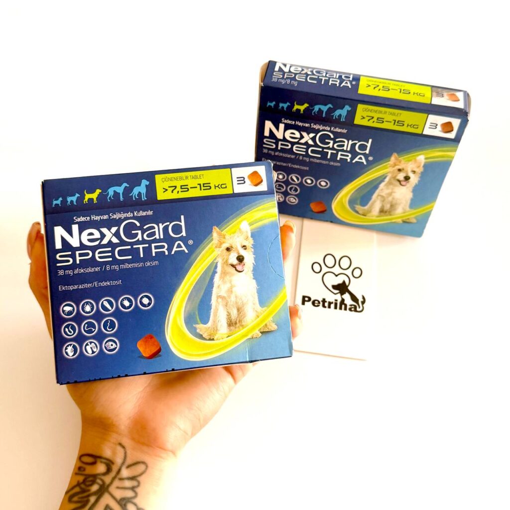 قرص ضد انگل، کک و کنه سگ نکس گارد اسپکترا NexGard Spectra | مناسب وزن 7.5 تا 15 کیلو NexGard Spectra for Dogs | 7.5 -14 KG