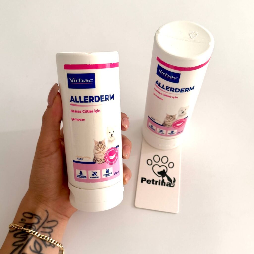 شامپو پوست خشک و پوسته‌ پوسته سگ و گربه Allerderm Dry & Scaly Skin برند Virbac | حجم ۲۵۰ میلی‌لیتر