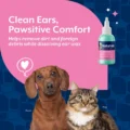 محلول شستشوی گوش سگ و گربه NaturVet Ear Wash | روغن درخت چای - 100% طبیعی | پاک‌ کننده جرم، آلودگی و بوی نامطبوع گوش | ۱۱۸ میلی‌ لیتر
