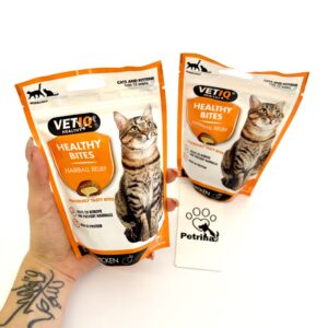 تشویقی گربه و بچه گربه هربال VETIQ Healthy Hairball Relief | کمک به دفع و پیشگیری از گلوله مویی | مناسب از 12 هفتگی گربه