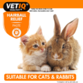 مالت هربال گربه و خرگوش VETIQ Hairball Relief | کمک به دفع و پیشگیری از گلوله مویی | 70 گرم